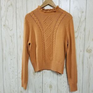 GB Girls Rust Cable Knit Pullover Sweater XL